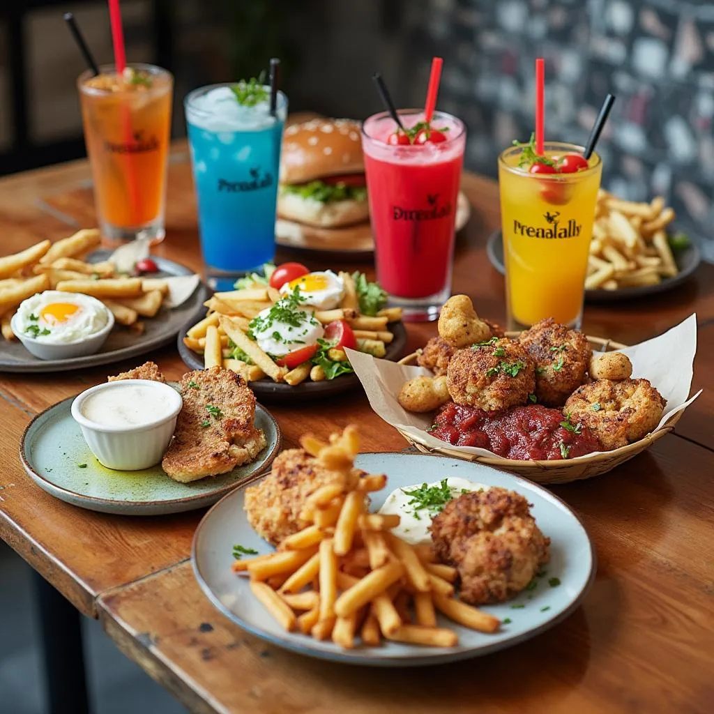 Delicious food and drinks served at the cafe